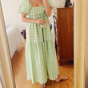 Zara plaid print dress maxi